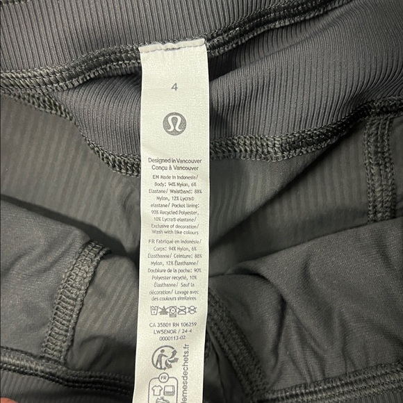 Lululemon Dance Studio Mid Rise Pant Gray Stripe Womens Size 4 Like New - Picture 8 of 9